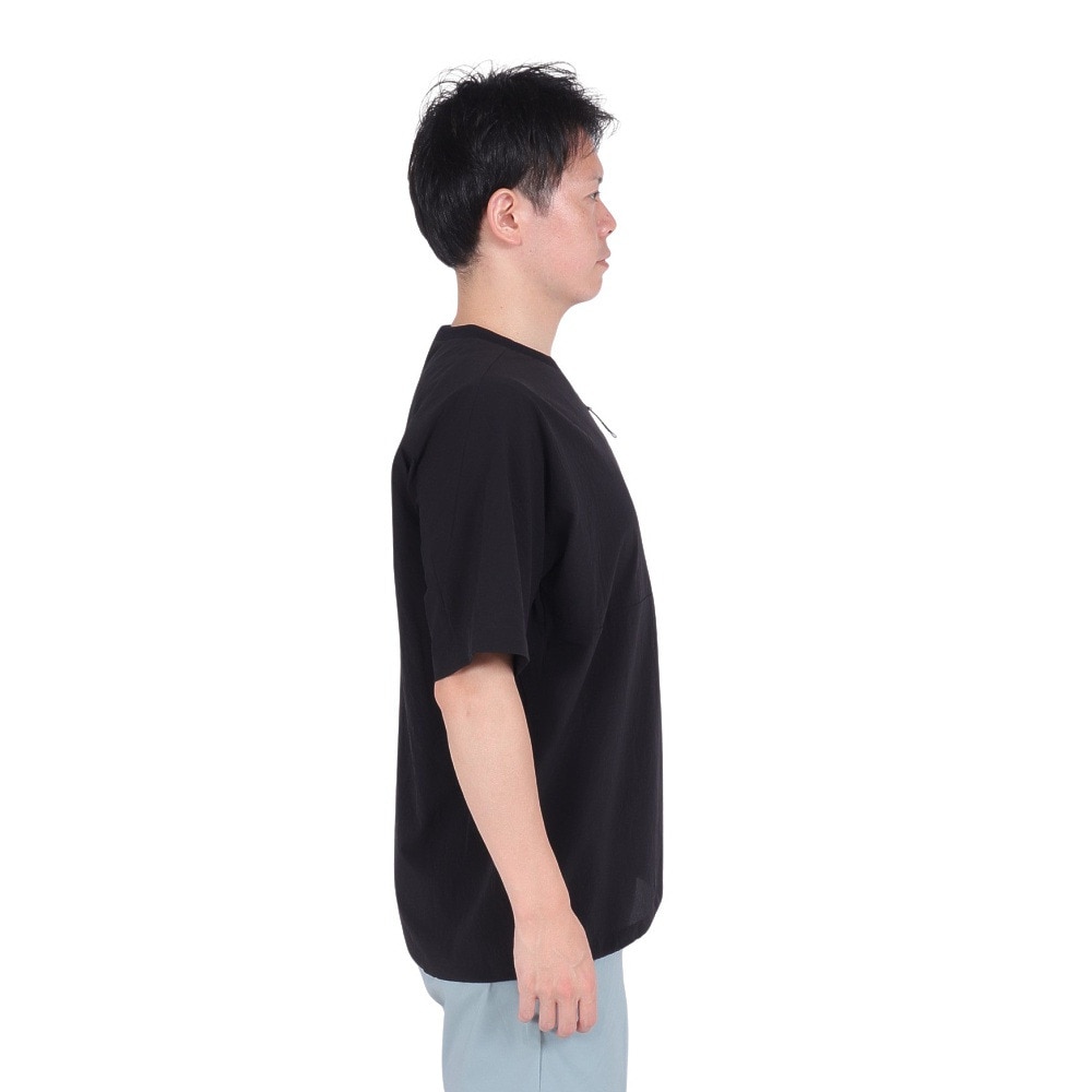 スノーピーク（snow peak）（メンズ、レディース）半袖Tシャツ Breathable クイックドライ TS-23SU009 BK ブラック