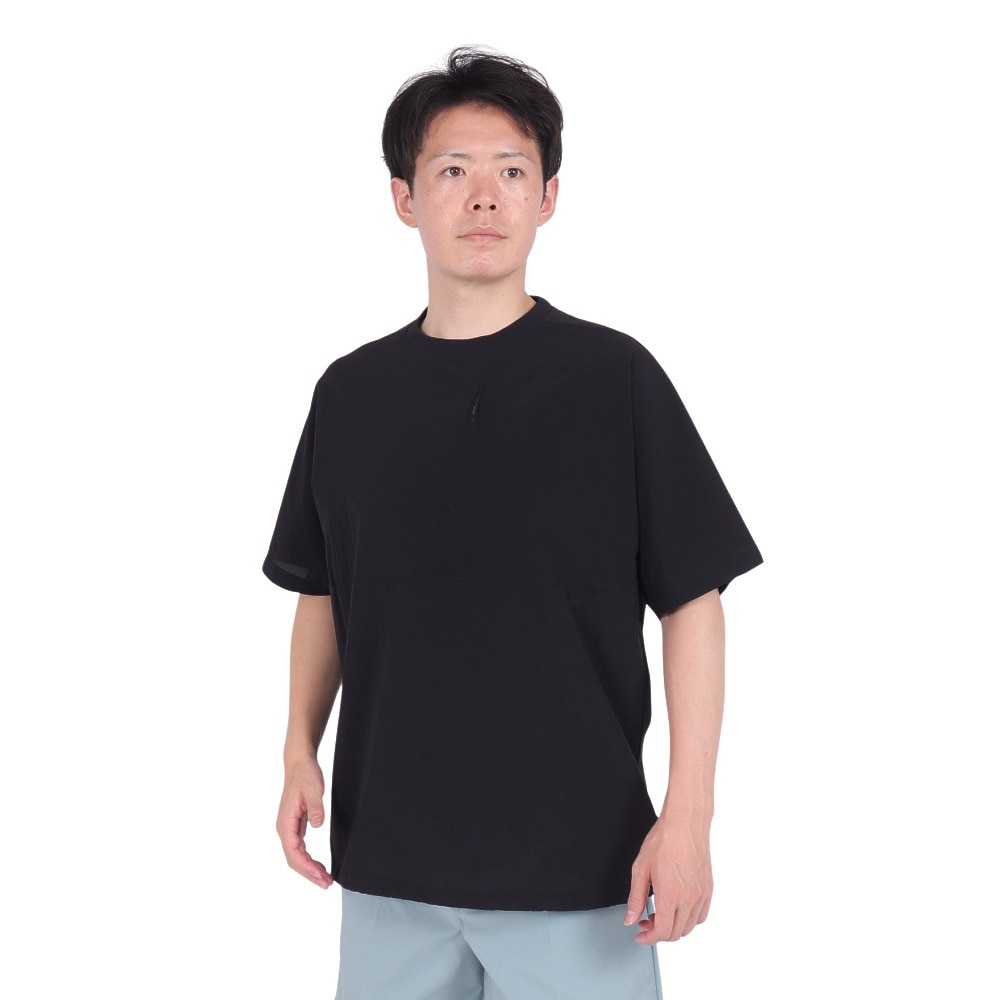 スノーピーク（snow peak）（メンズ、レディース）半袖Tシャツ Breathable クイックドライ TS-23SU009 BK ブラック