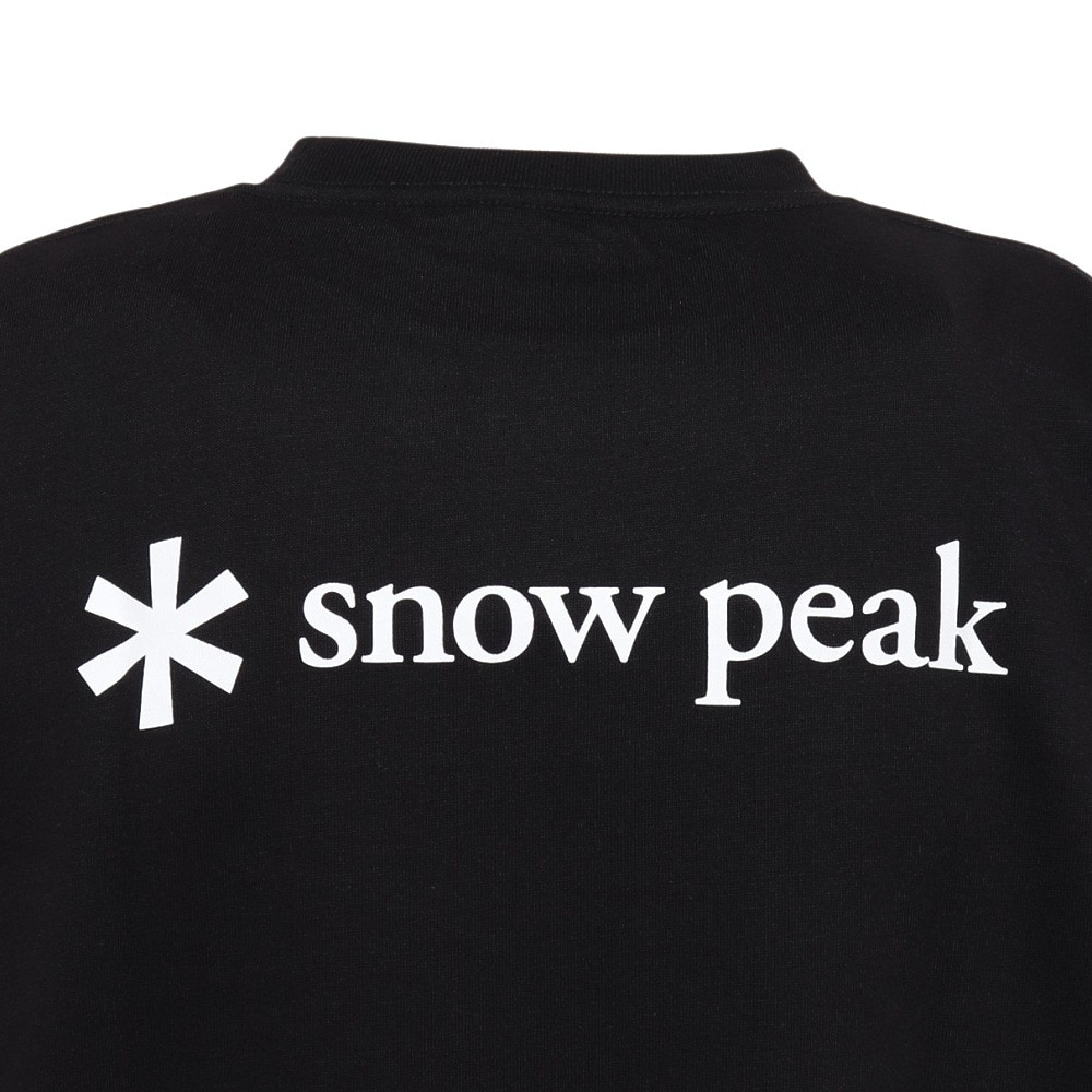 スノーピーク（snow peak）（メンズ）半袖Tシャツ バックプリントロゴTシャツ SPE-TS-23AU002 BK ブラック