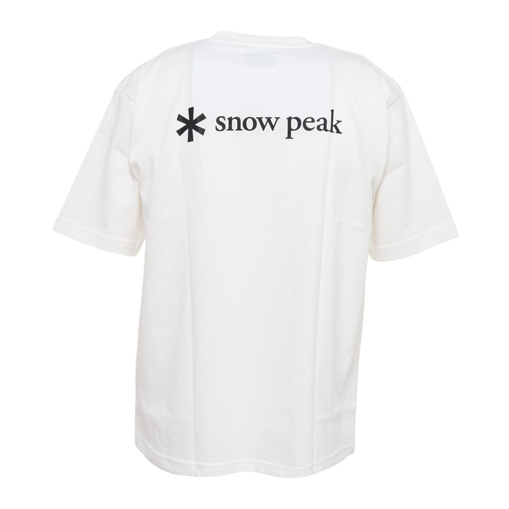 スノーピーク（snow peak）（メンズ）半袖Tシャツ バックプリントロゴTシャツ SPE-TS-23AU002 WH ホワイト