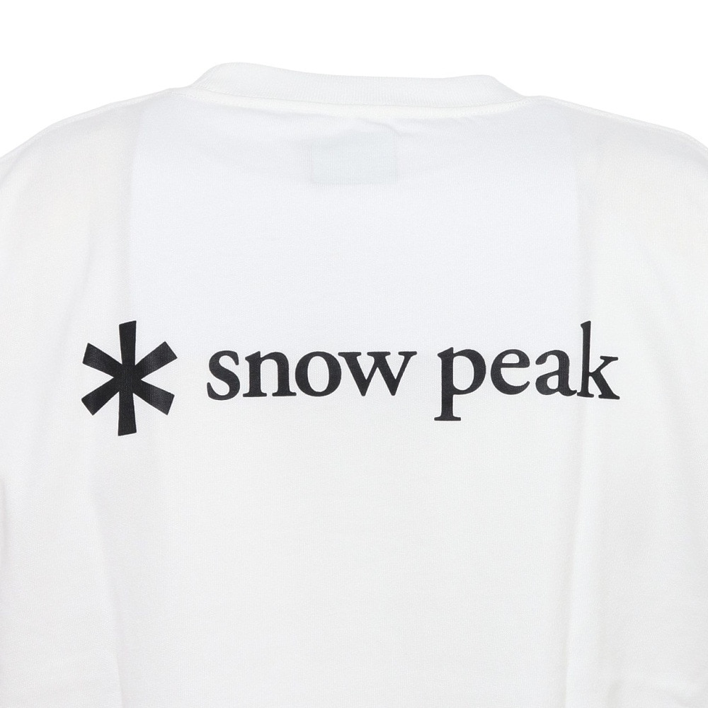 スノーピーク（snow peak）（メンズ）半袖Tシャツ バックプリントロゴTシャツ SPE-TS-23AU002 WH ホワイト