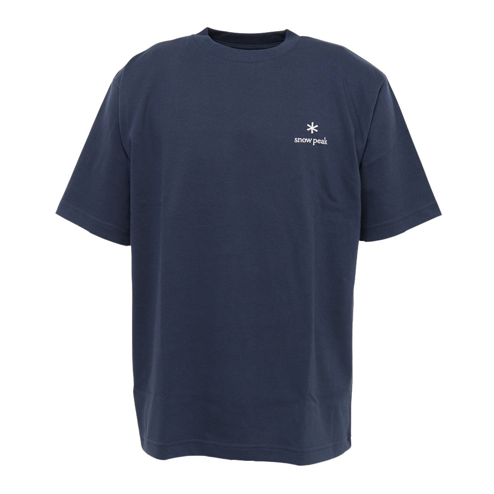 スノーピーク（snow peak）（メンズ）半袖Tシャツ ワンポイントロゴTシャツ SPE-TS-23AU003 NV ネイビー
