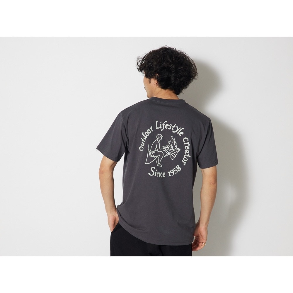 スノーピーク（snow peak）（メンズ）半袖Tシャツ Camping Club Tシャツ 1 TS-23AU002 CH チャコールグレー