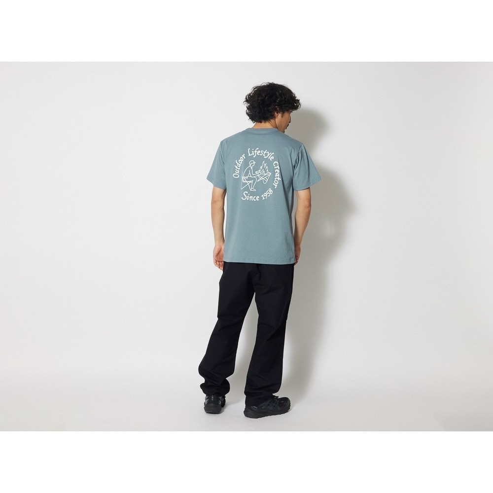 スノーピーク（snow peak）（メンズ）吸水速乾 半袖Tシャツ Camping Club Tシャツ 1 TS-23AU002 SX サックス