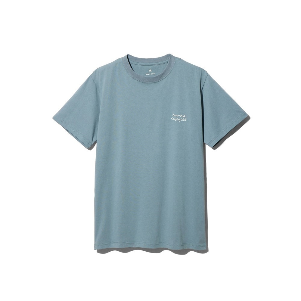 スノーピーク（snow peak）（メンズ）吸水速乾 半袖Tシャツ Camping Club Tシャツ 1 TS-23AU002 SX サックス