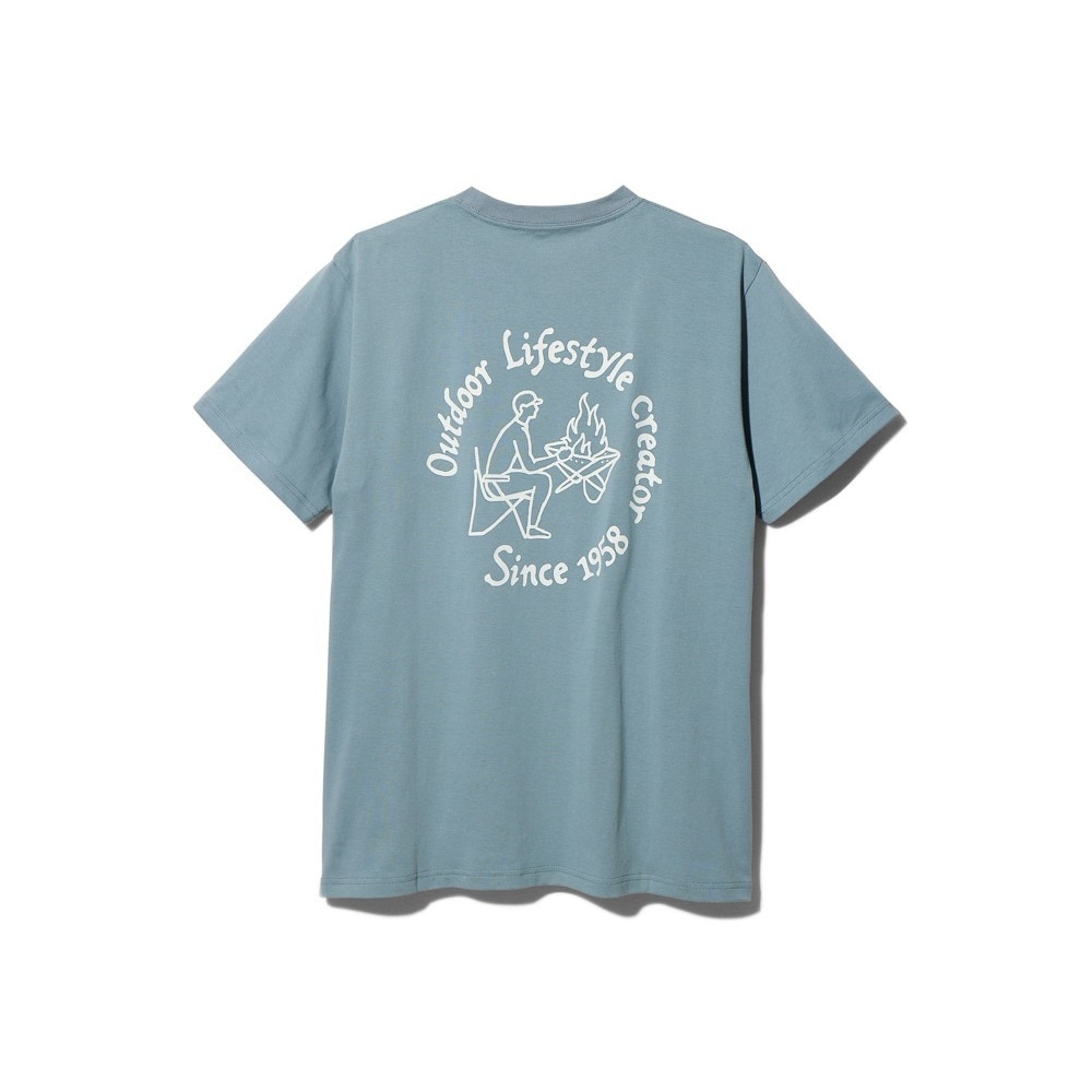 スノーピーク（snow peak）（メンズ）吸水速乾 半袖Tシャツ Camping Club Tシャツ 1 TS-23AU002 SX サックス
