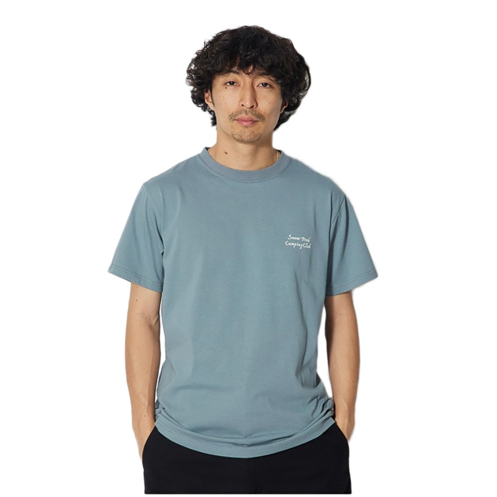スノーピーク（snow peak）（メンズ）半袖Tシャツ Camping Club Tシャツ 1 TS-23AU002 SX サックス