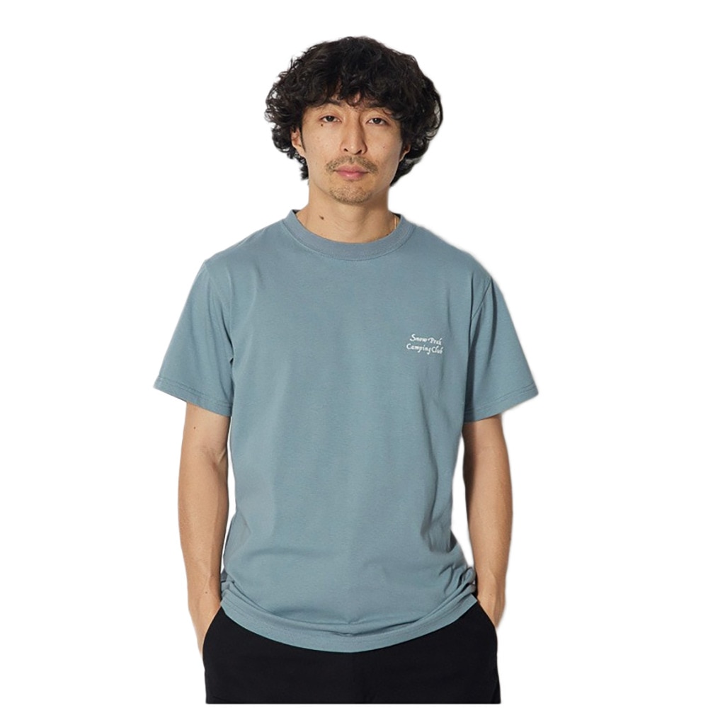 スノーピーク（snow peak）（メンズ）吸水速乾 半袖Tシャツ Camping Club Tシャツ 1 TS-23AU002 SX サックス