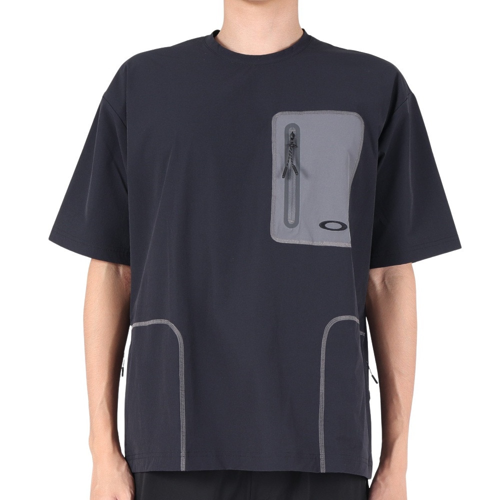 オークリー（OAKLEY）（メンズ）防水 4Way ストレッチ 半袖Tシャツ ラチチュード ユーティリティ Multi-Pocket FOA404781-02E ブラック