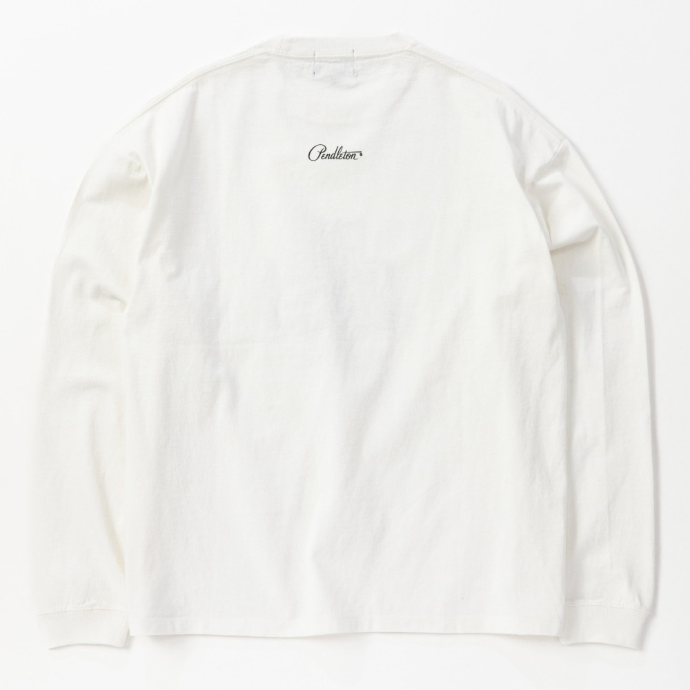 ペンドルトン（PENDLETON）（メンズ）フロントプリント 長袖Tシャツ 19807224 O.White