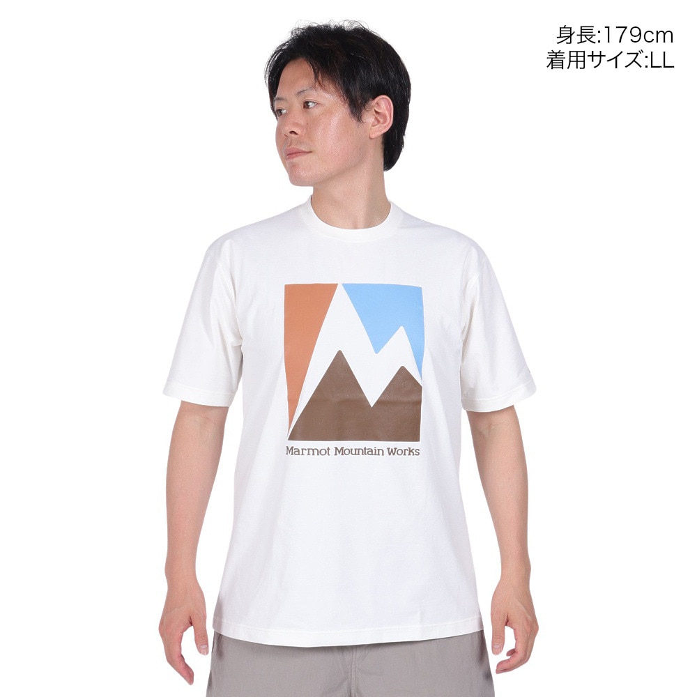 マーモット（Marmot）（メンズ）吸水速乾 半袖Tシャツ Crack-T TSSMC405-BWT