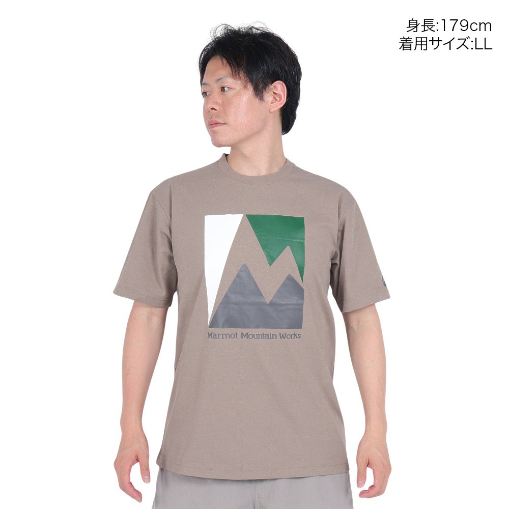 マーモット（Marmot）（メンズ）吸水速乾 半袖Tシャツ Crack-T TSSMC405-BWT