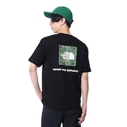(メンズ)Tシャツ 半袖 TNF SQAR LOGO スクエアロゴ NT32441X 黒 ブラック