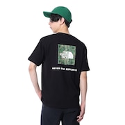 ノースフェイス（THE NORTH FACE）（メンズ）Tシャツ 半袖 TNF SQAR LOGO スクエアロゴ NT32441X 黒 ブラック