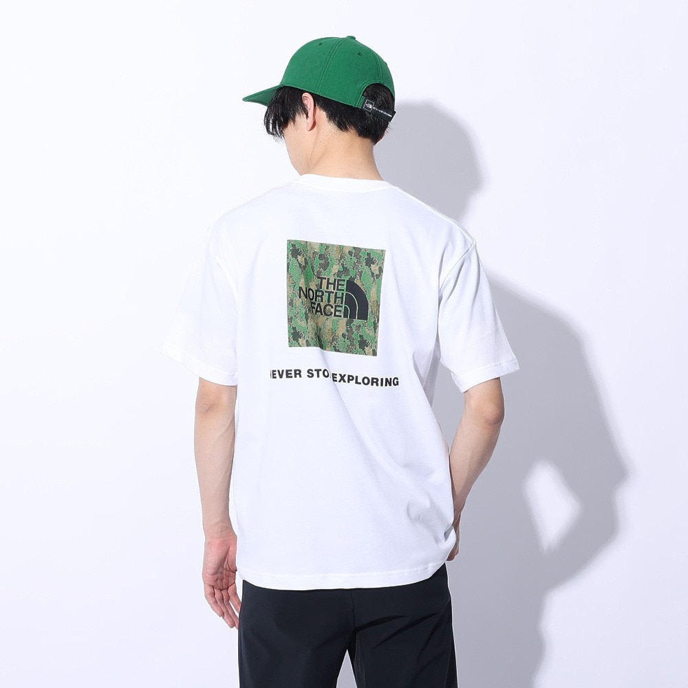 ザ・ノース・フェイス（THE NORTH FACE）（メンズ）Tシャツ 半袖 TNF SQAR LOGO スクエアロゴ NT32441X 白 ホワイト