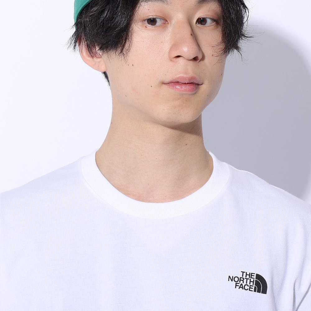 ザ・ノース・フェイス（THE NORTH FACE）（メンズ）Tシャツ 半袖 TNF SQAR LOGO スクエアロゴ NT32441X 白 ホワイト