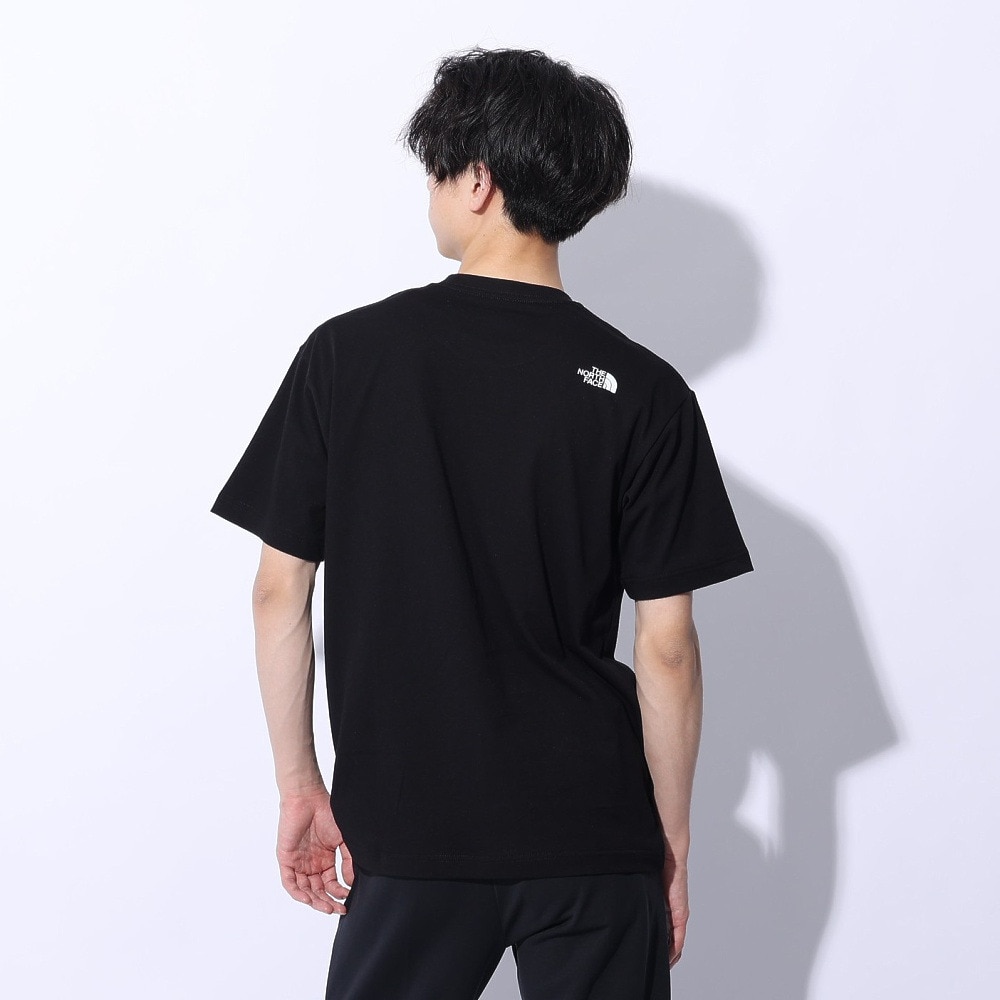 ザ・ノース・フェイス（THE NORTH FACE）（メンズ）Tシャツ 半袖 SIMPLE LOGO シンプルロゴ NT32442X 黒 ブラック