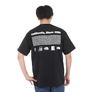 (メンズ)速乾 ソフト 半袖Tシャツ ヒストリカル ロゴTシャツ NT32407 K