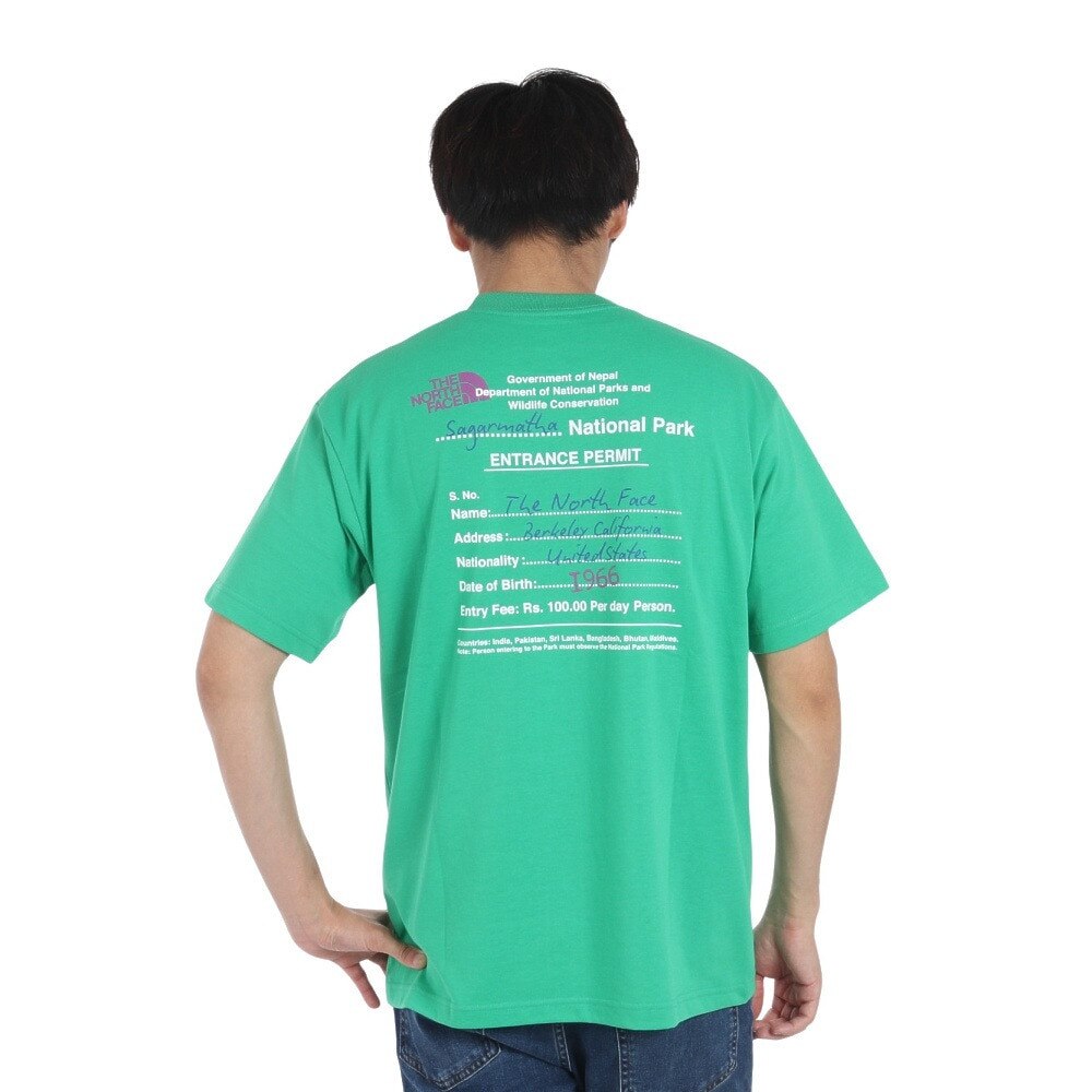 ザ・ノース・フェイス（THE NORTH FACE）（メンズ、レディース）半袖Tシャツ エントランス パーミッション Tシャツ NT32439 OE