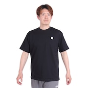 (メンズ)Tシャツ 半袖 ショートスリーブスモールボックスロゴTシャツ 速乾 NT32445 黒 ブラック