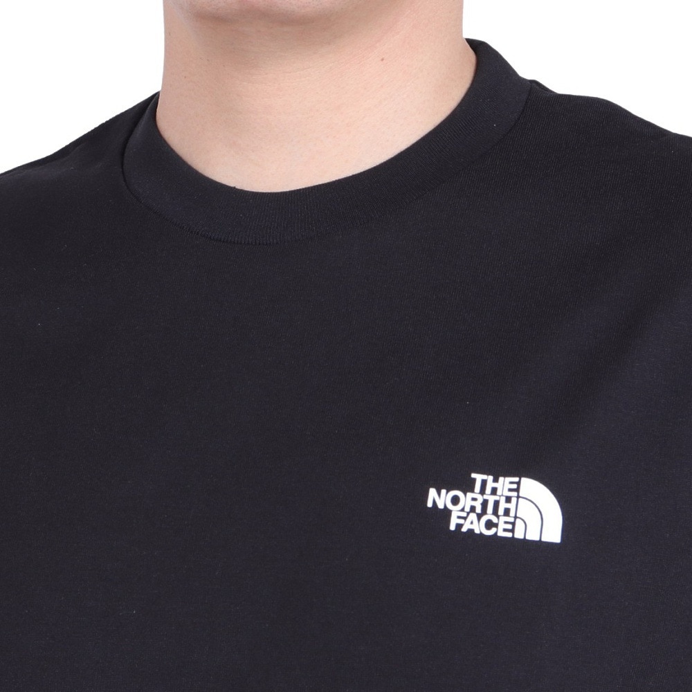 ノースフェイス（THE NORTH FACE）（メンズ）Tシャツ 半袖 ショートスリーブバックスクエアーロゴTシャツ 速乾 NT32447 黒 ブラック
