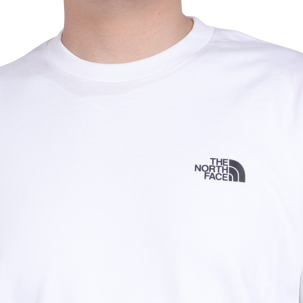 ノースフェイス（THE NORTH FACE）（メンズ）Tシャツ 半袖 ショートスリーブバックスクエアーロゴTシャツ 速乾 NT32447 白 ホワイト