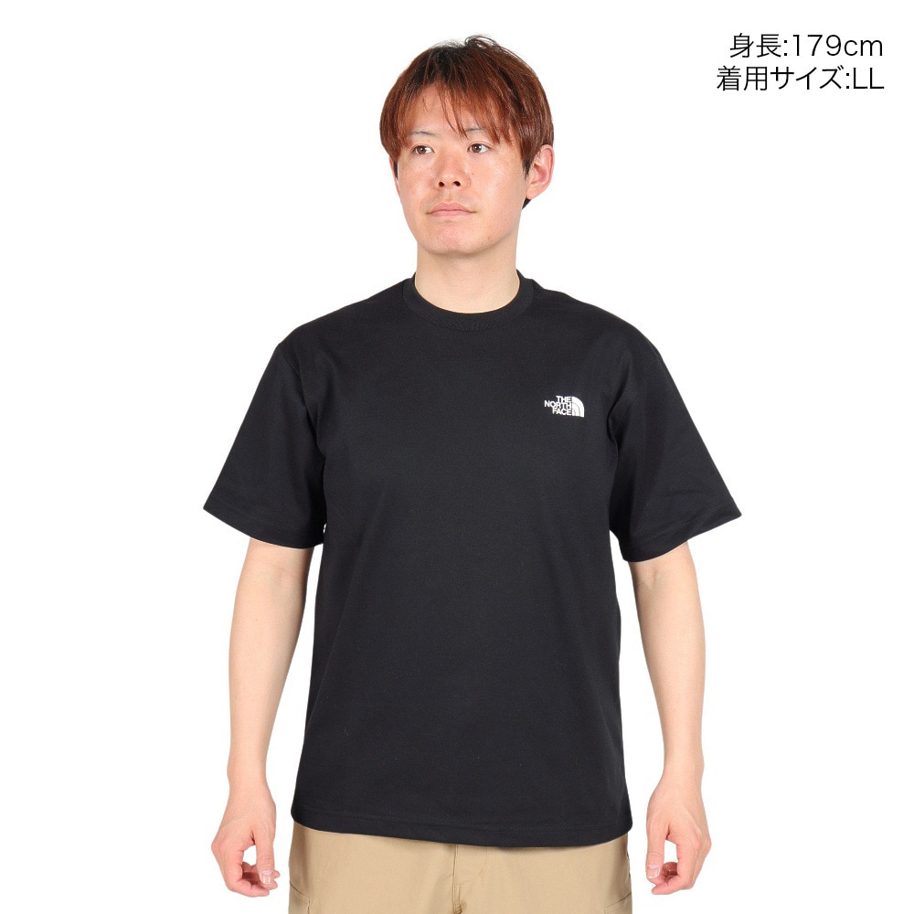 ノースフェイス（THE NORTH FACE）（メンズ）Tシャツ 半袖 ヌプシ 速乾 NT32448 黒 ブラック