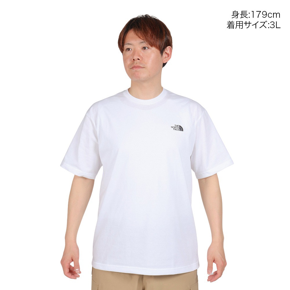 ノースフェイス（THE NORTH FACE）（メンズ）Tシャツ 半袖 ヌプシ 速乾 NT32448 白 ホワイト