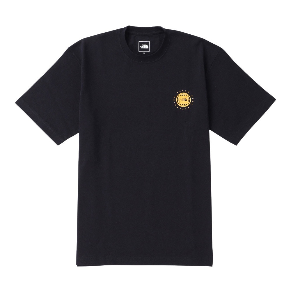 ノースフェイス（THE NORTH FACE）（メンズ、レディース）Tシャツ 半袖 ショートスリーブジオスクエアロゴTシャツ 綿 100% NT32451 黒 ブラック