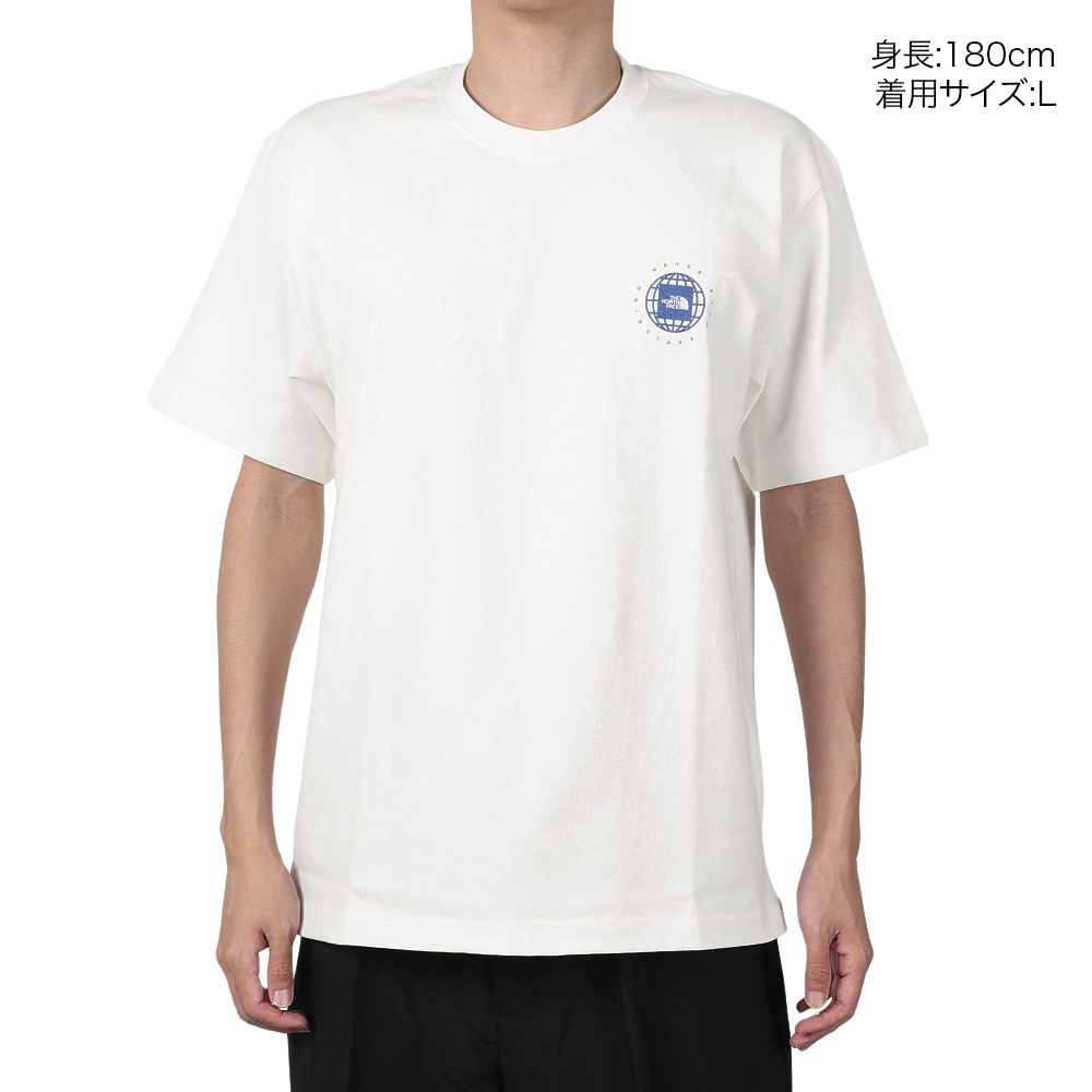 ノースフェイス（THE NORTH FACE）（メンズ、レディース）Tシャツ 半袖 ショートスリーブジオスクエアロゴTシャツ 綿 100% NT32451 OW
