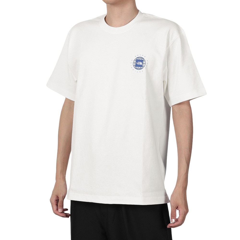 ノースフェイス（THE NORTH FACE）（メンズ、レディース）Tシャツ 半袖 ショートスリーブジオスクエアロゴTシャツ 綿 100% NT32451 OW