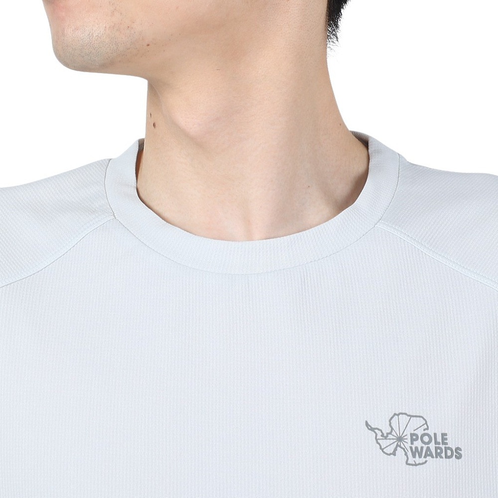 POLEWARDS（メンズ）半袖Tシャツ DRY COMFORT PW2RJA01 IGRY グレー 軽量 ストレッチ ラグランスリーブ