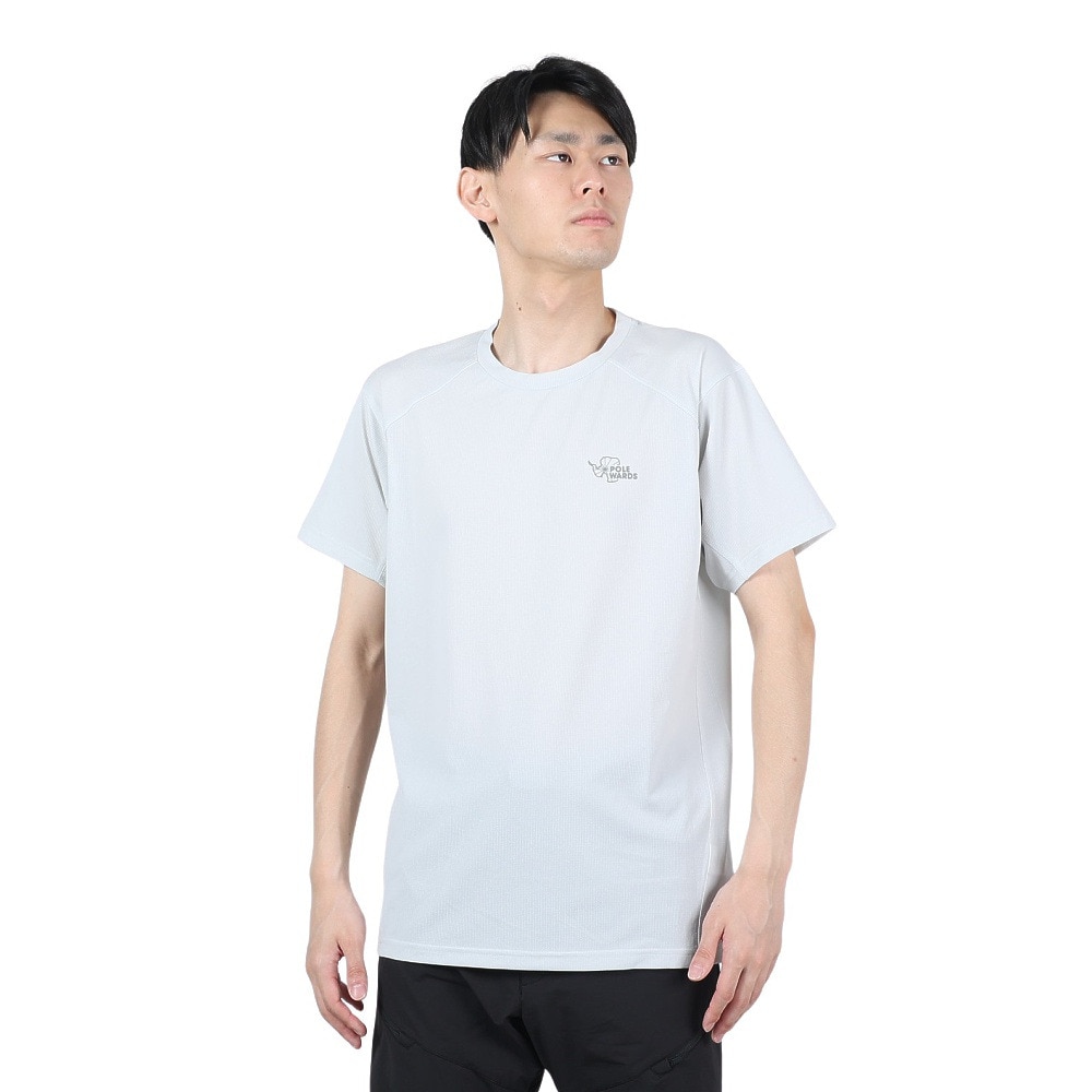 POLEWARDS（メンズ）半袖Tシャツ DRY COMFORT PW2RJA01 IGRY グレー 軽量 ストレッチ ラグランスリーブ