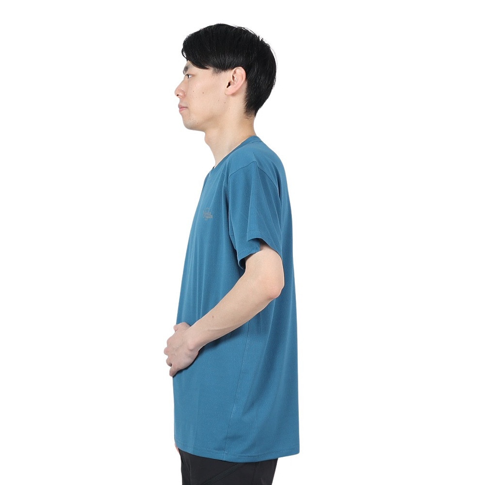 POLEWARDS（メンズ）半袖Tシャツ DRY COMFORT PW2RJA01 MBLU マリンブルー 軽量 ストレッチ ラグランスリーブ
