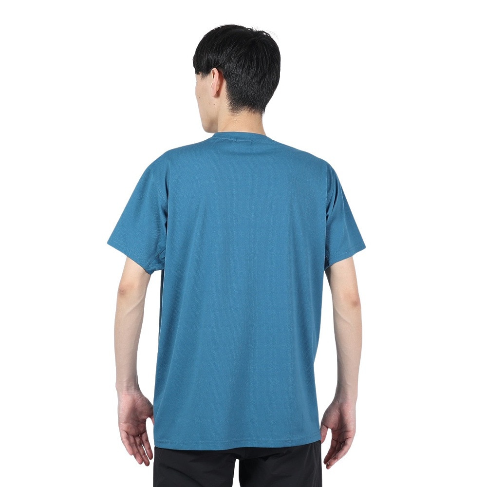 POLEWARDS（メンズ）半袖Tシャツ DRY COMFORT PW2RJA01 MBLU マリンブルー 軽量 ストレッチ ラグランスリーブ