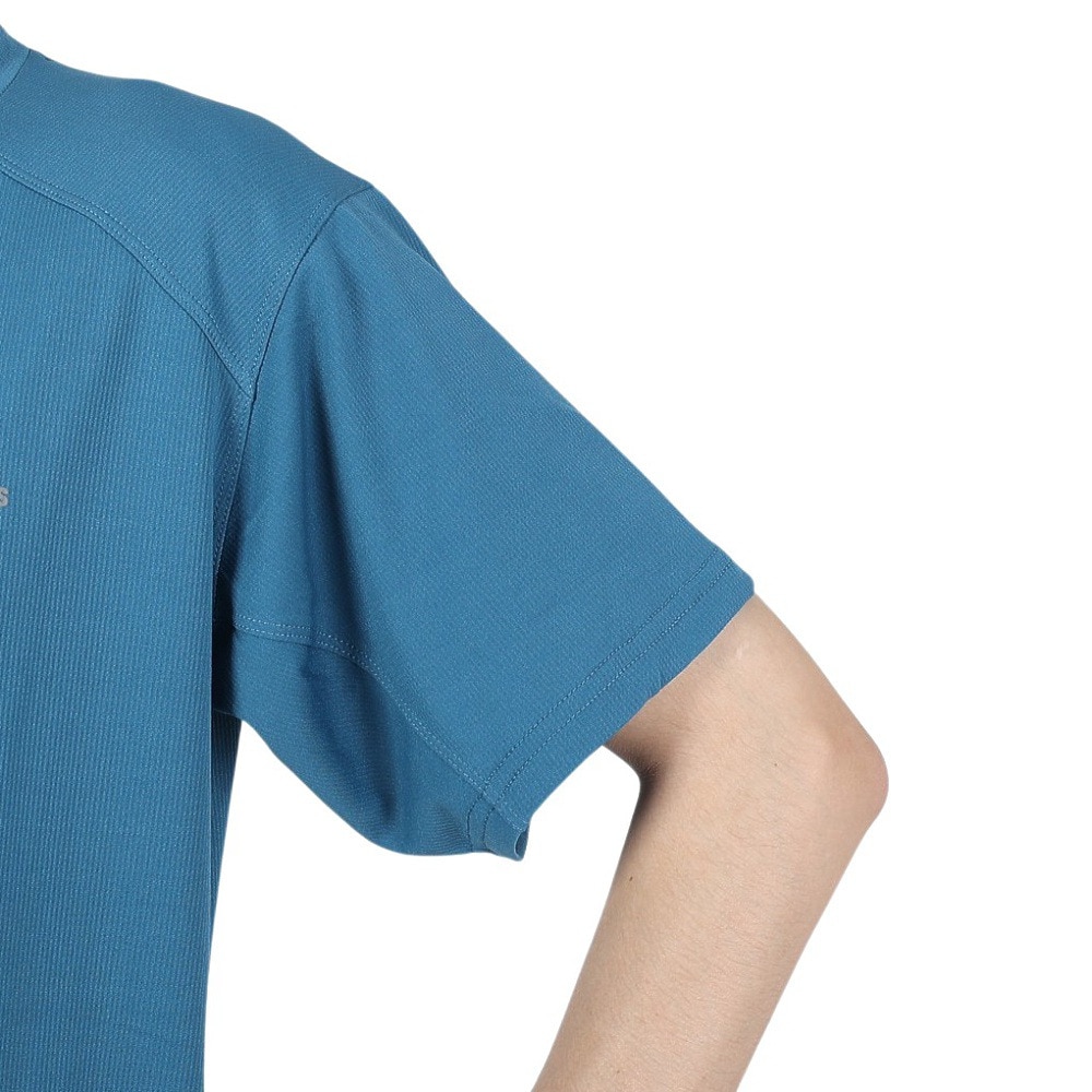 POLEWARDS（メンズ）半袖Tシャツ DRY COMFORT PW2RJA01 MBLU マリンブルー 軽量 ストレッチ ラグランスリーブ