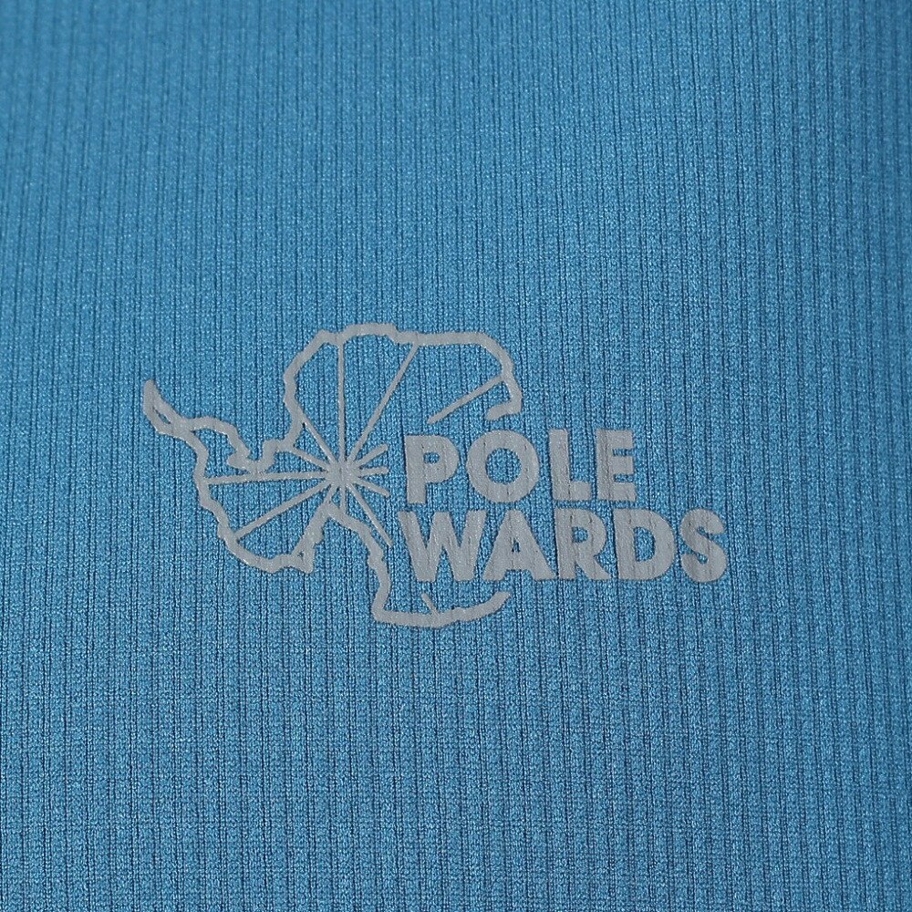 POLEWARDS（メンズ）半袖Tシャツ DRY COMFORT PW2RJA01 MBLU マリンブルー 軽量 ストレッチ ラグランスリーブ