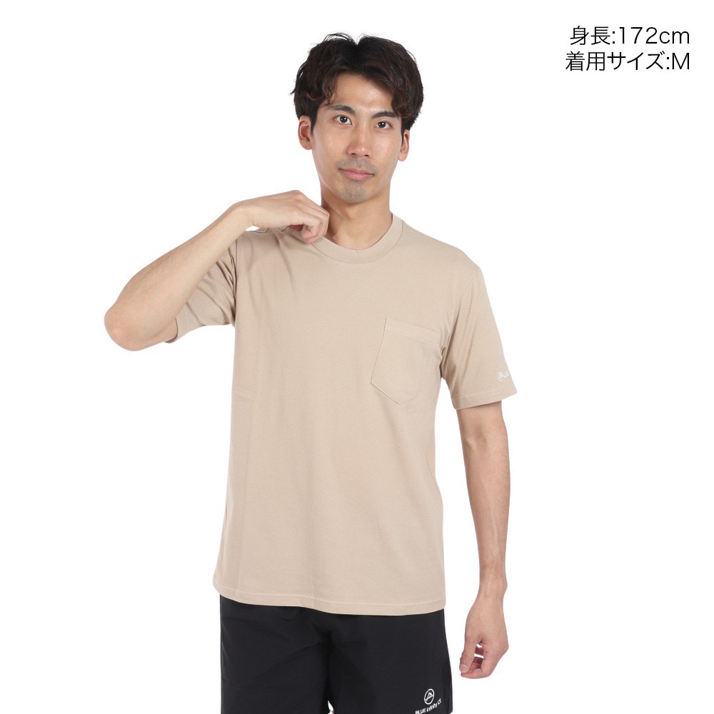 オンヨネ（ONYONE）（メンズ）半袖Tシャツ カットソー YADAKAINO 防虫 ポケット ロゴTシャツ BIJ94102P 186BG ベージュ