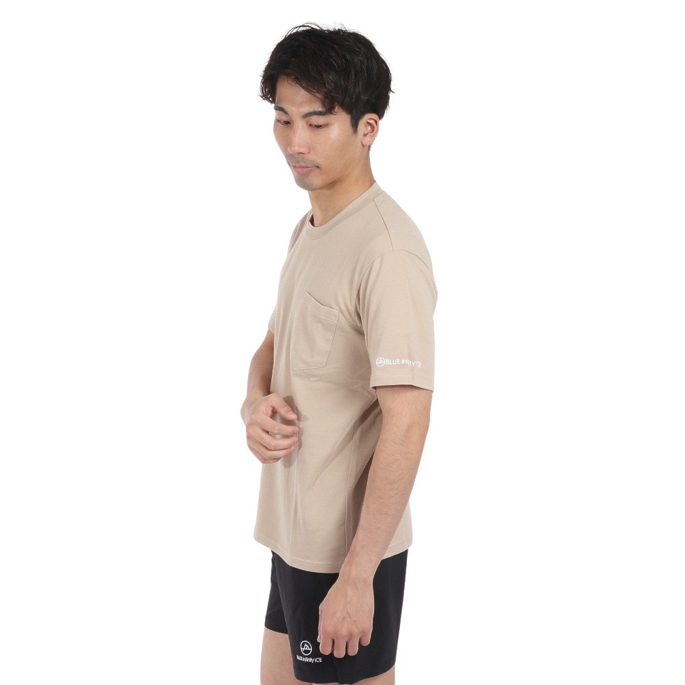 オンヨネ（ONYONE）（メンズ）半袖Tシャツ カットソー YADAKAINO 防虫 ポケット ロゴTシャツ BIJ94102P 186BG ベージュ