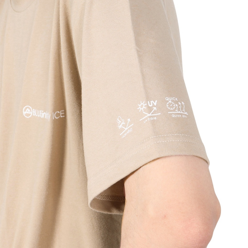 オンヨネ（ONYONE）（メンズ）半袖Tシャツ カットソー YADAKAINO 防虫 ロゴTシャツ BIJ94103PB 186 ベージュ