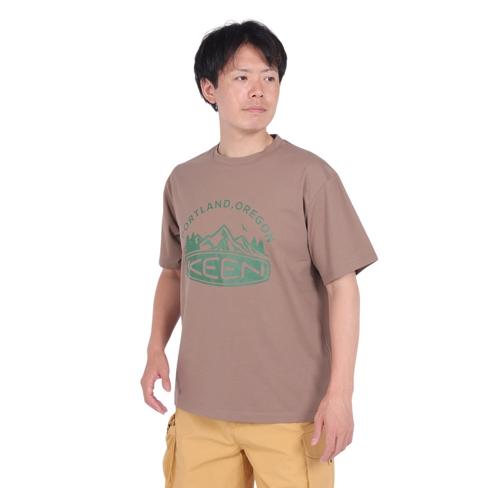 キーン（KEEN）（メンズ、レディース）半袖Tシャツ ハーベスト テック アーチロゴ 1029315