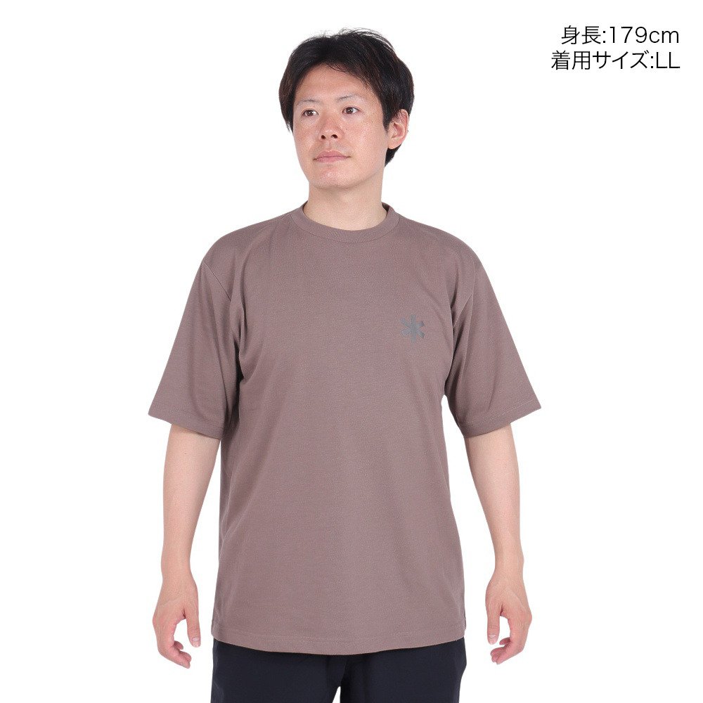 スノーピーク（snow peak）（メンズ）半袖 バック プリンテッド ロゴ Tシャツ SPE-TS-23AU002 GY