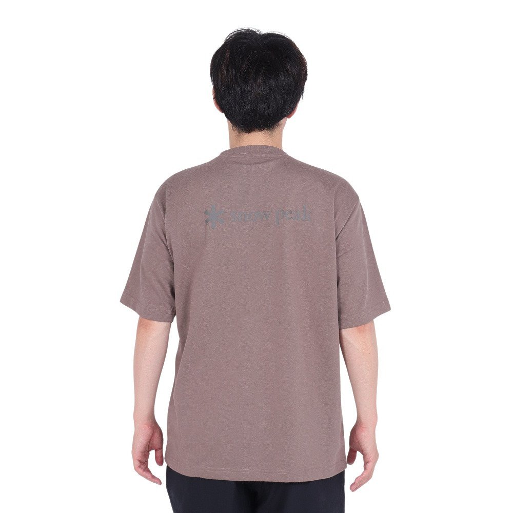 スノーピーク（snow peak）（メンズ）半袖 バック プリンテッド ロゴ Tシャツ SPE-TS-23AU002 GY