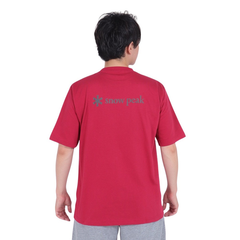 スノーピーク（snow peak）（メンズ）半袖 Back Printed ロゴTシャツ SPE-TS-23AU002 RD