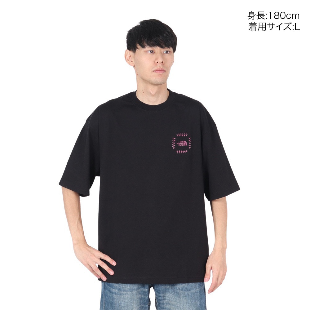 ザ・ノース・フェイス（THE NORTH FACE）（メンズ、レディース）半袖Tシャツ ショートスリーブレトロバンダナロゴ NT82431 K