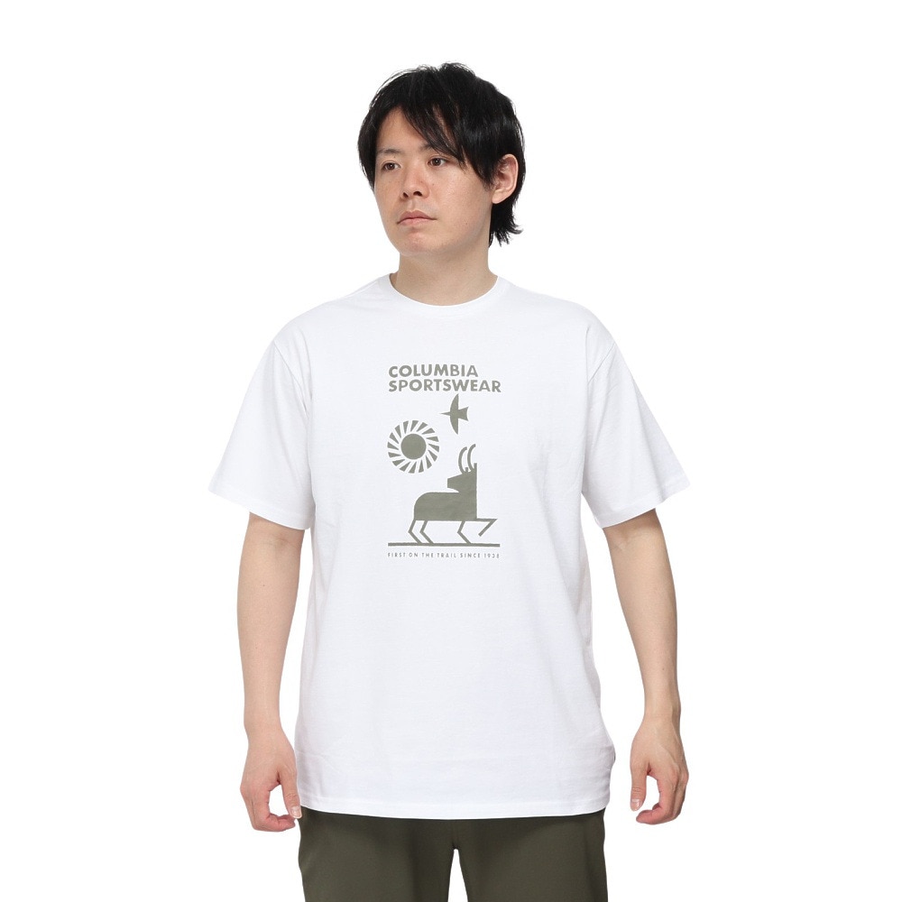 コロンビア（Columbia）（メンズ）半袖Tシャツ EXPLORERS CANYON AE2306 102 ホワイト