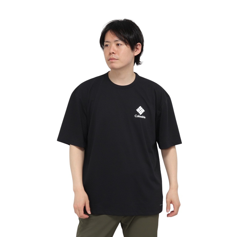 コロンビア（Columbia）（メンズ）半袖Tシャツ CEDER TRAIL グラフィック AE5759 010 ブラック