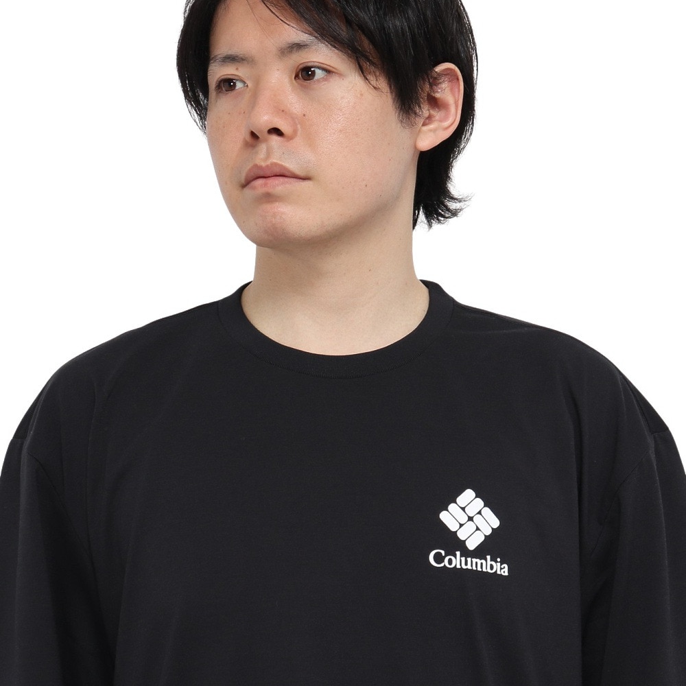 コロンビア（Columbia）（メンズ）半袖Tシャツ CEDER TRAIL グラフィック AE5759 010 ブラック