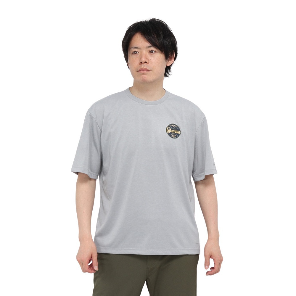 コロンビア（Columbia）（メンズ）半袖Tシャツ CEDER TRAIL グラフィック AE5759 039 グレー