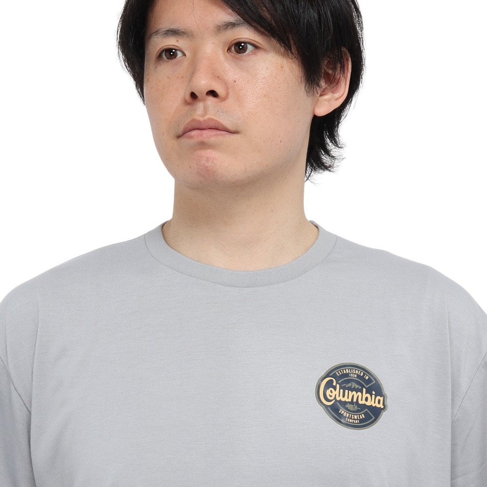 コロンビア（Columbia）（メンズ）半袖Tシャツ CEDER TRAIL グラフィック AE5759 039 グレー